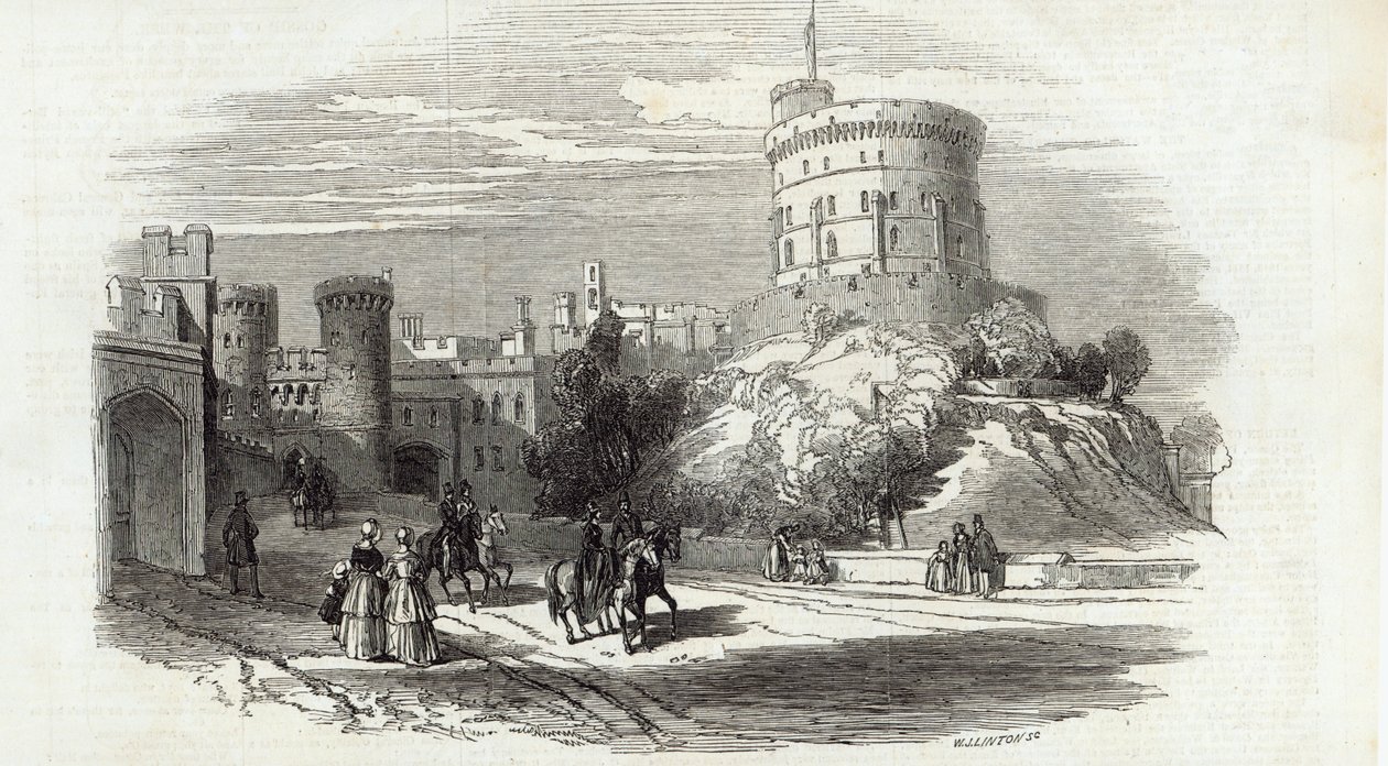 Windsor Castle - the Round Tower, från The Illustrated London News, 26 september 1846 (gravyr) av English School