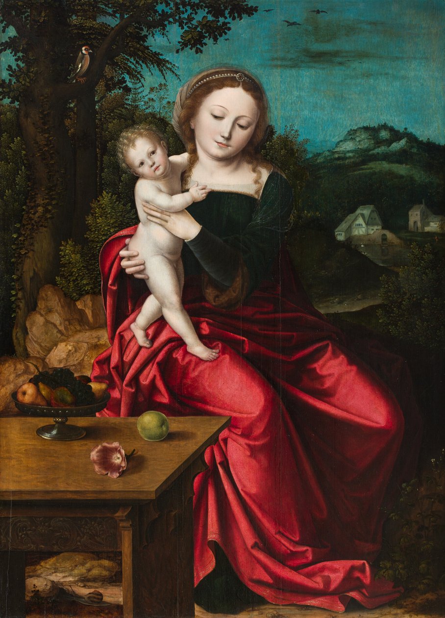 Madonna och barn, ca 1515 av Master of the Parrot