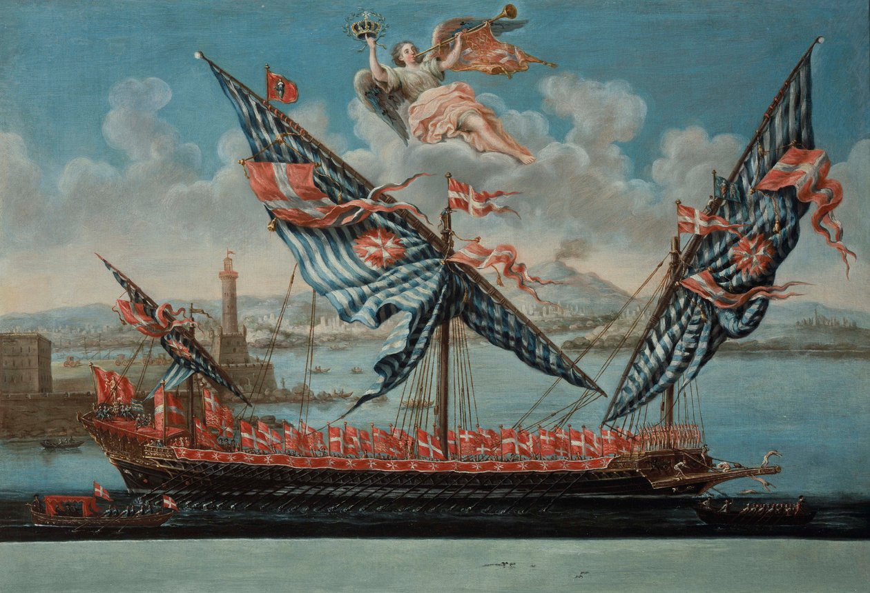 Galley av Emmanuel de Rohan-Polduc, stormästare i Sankt Johannes av Jerusalem, cirka 1780-85 av Neapolitan School