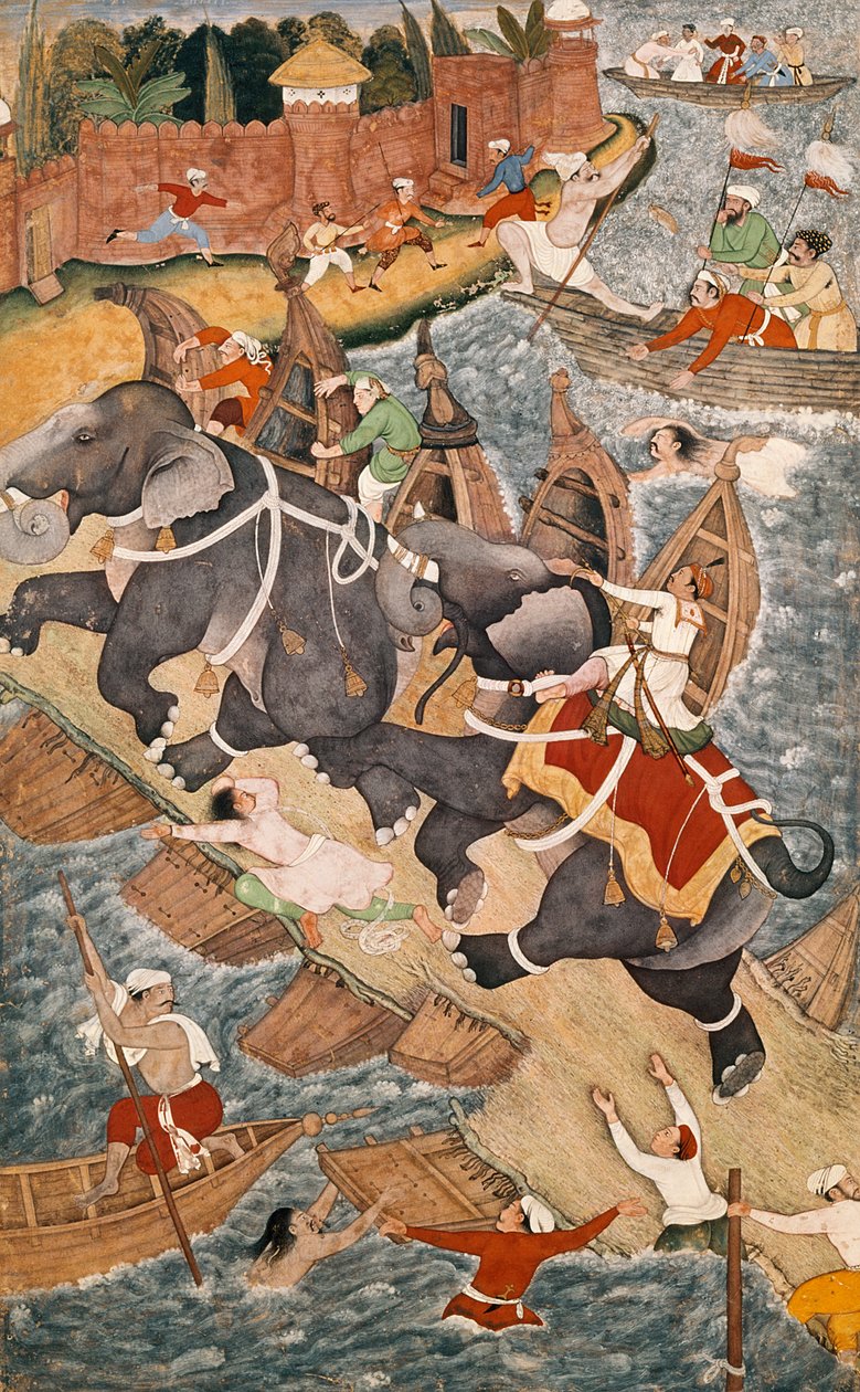 Akbar tämjer den vilda elefanten, Hawa