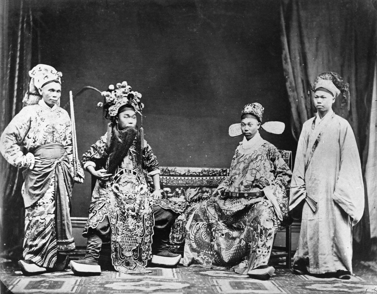 Kinesiska skådespelare, 1878 av English Photographer