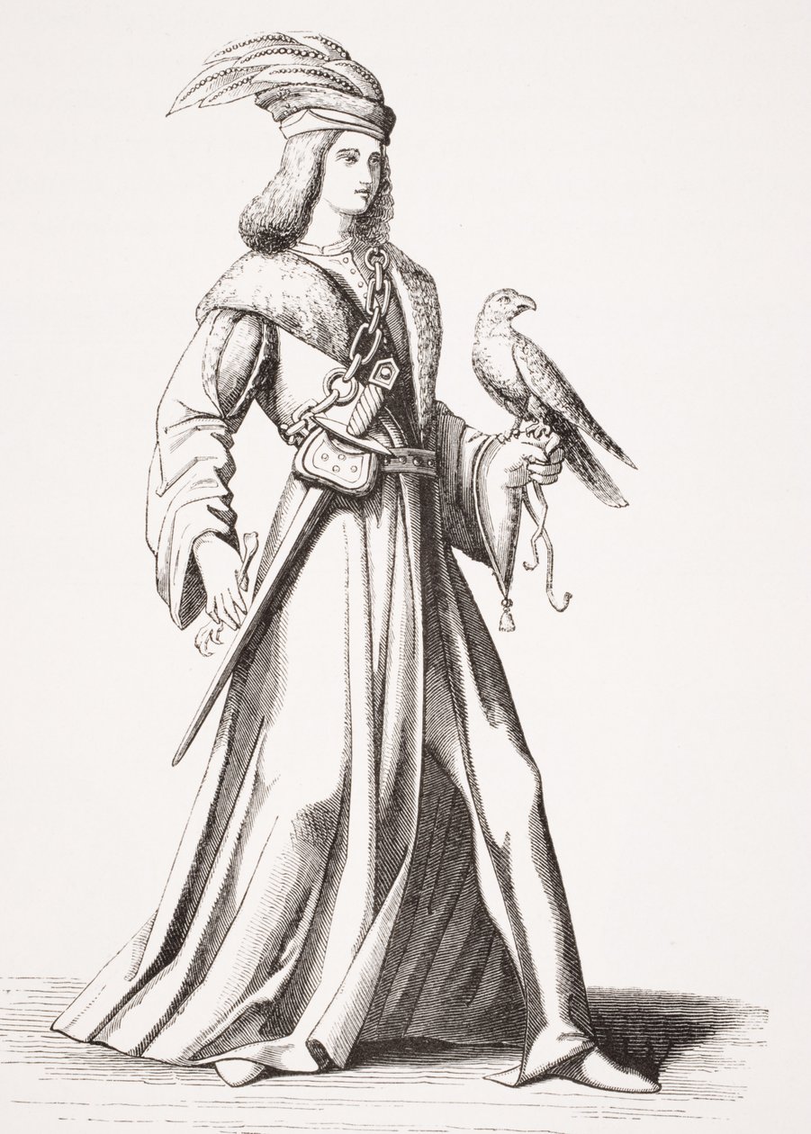 En adelsman från Provence från 1400-talet, efter en illustration i 