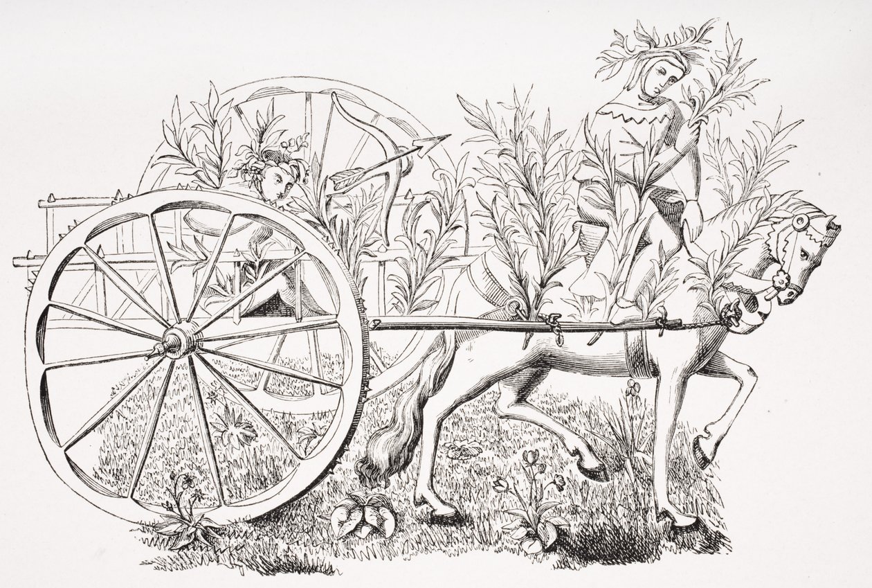 Hur man tar en vagn för att locka vidunder, efter en miniatyr i 1400-talets manuskript av Phoebus, från 
