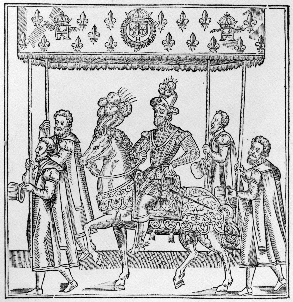 Henri IV:s intåg i Rouen, 16 oktober 1596, illustration från 