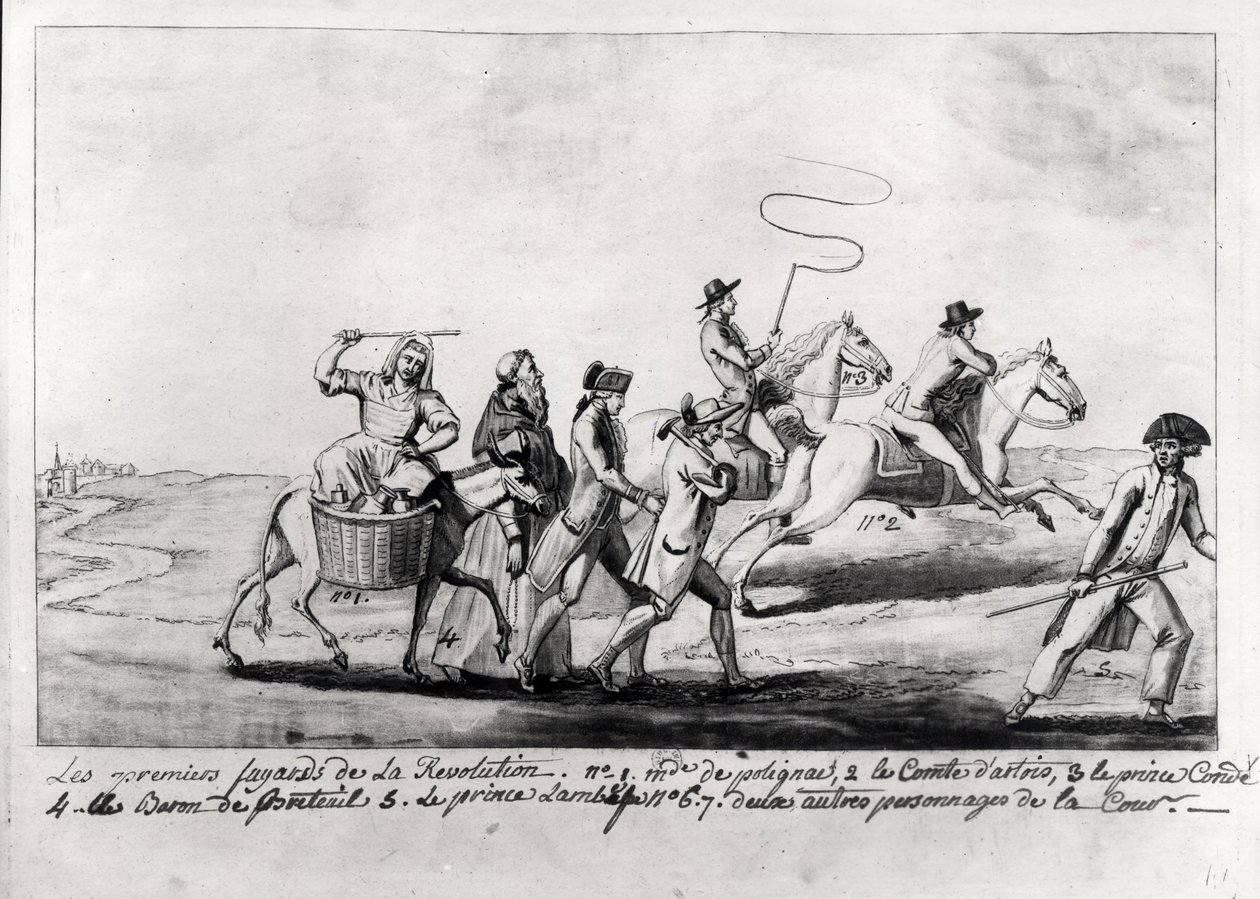 Revolutionens första flykter: Mme de Polignac (1749-93), Comte d