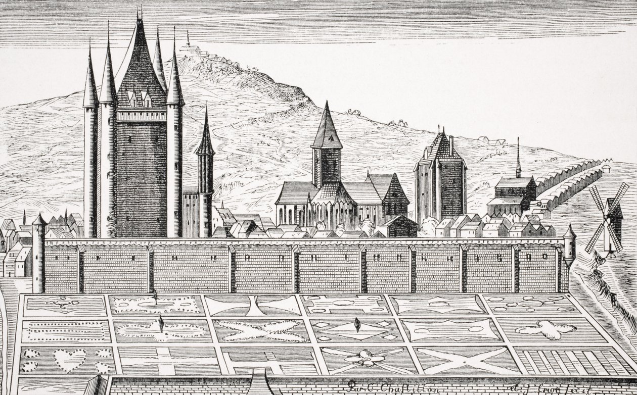 Templets torn i Paris, efter en gravyr av 