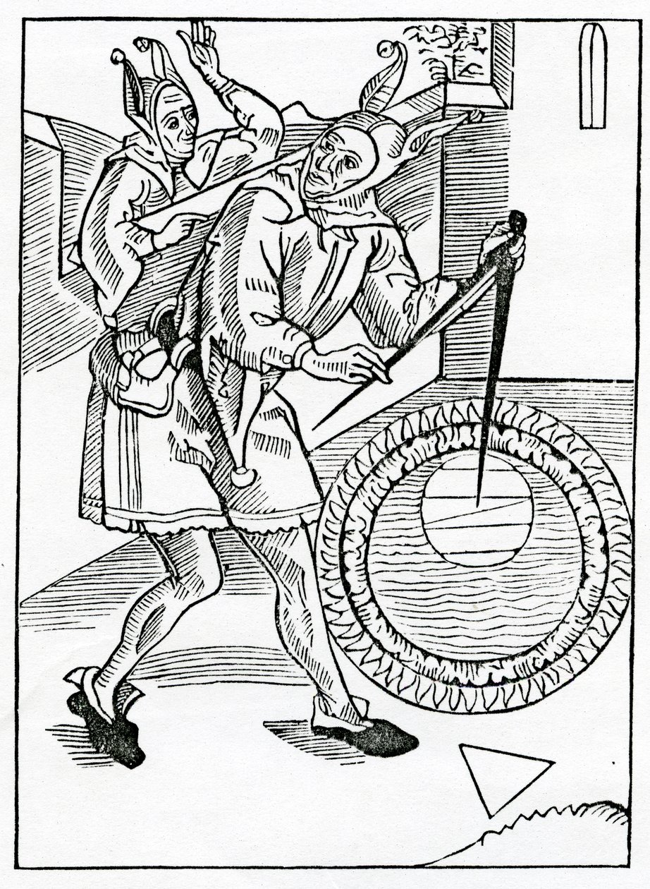 Av den dåraktiga beskrivningen och utredningen av färgande träd och regioner, illustration från Alexander Barclays engelska översättning av 