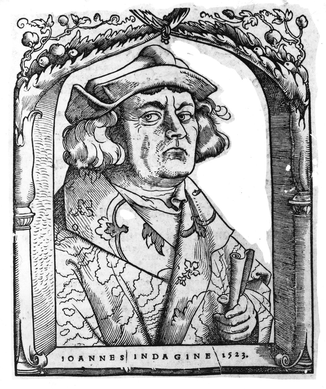 Porträtt av Johannes av Indagine, efter Hans Baldung Grien, från 