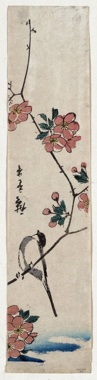 Kaido ni Shokin (Small Bird on a Branch of Kaidozakura) av Utagawa Hiroshige