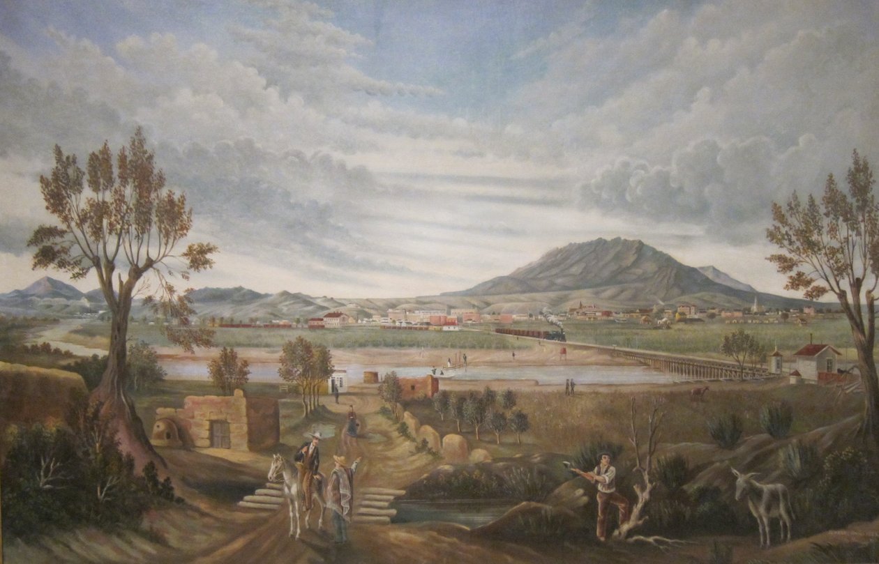 View of El Paso av Leon Trousset