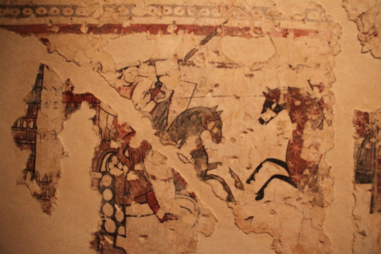 Peintures murales de la fin du XIII ou du début du XIVème siècle. Musée de l