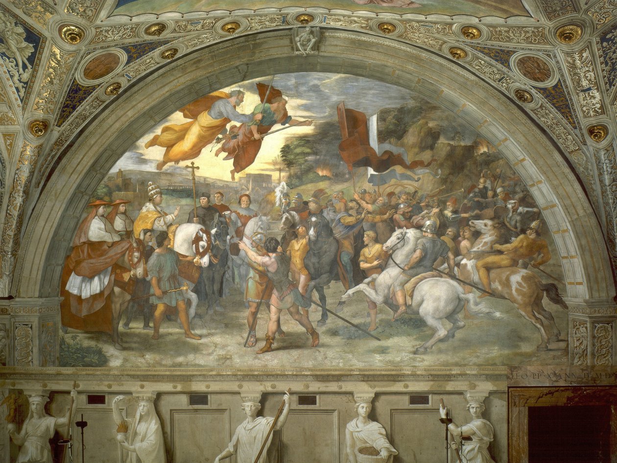 Encuentro entre León el Grande y Atila av Raffaello Sanzio Raphael