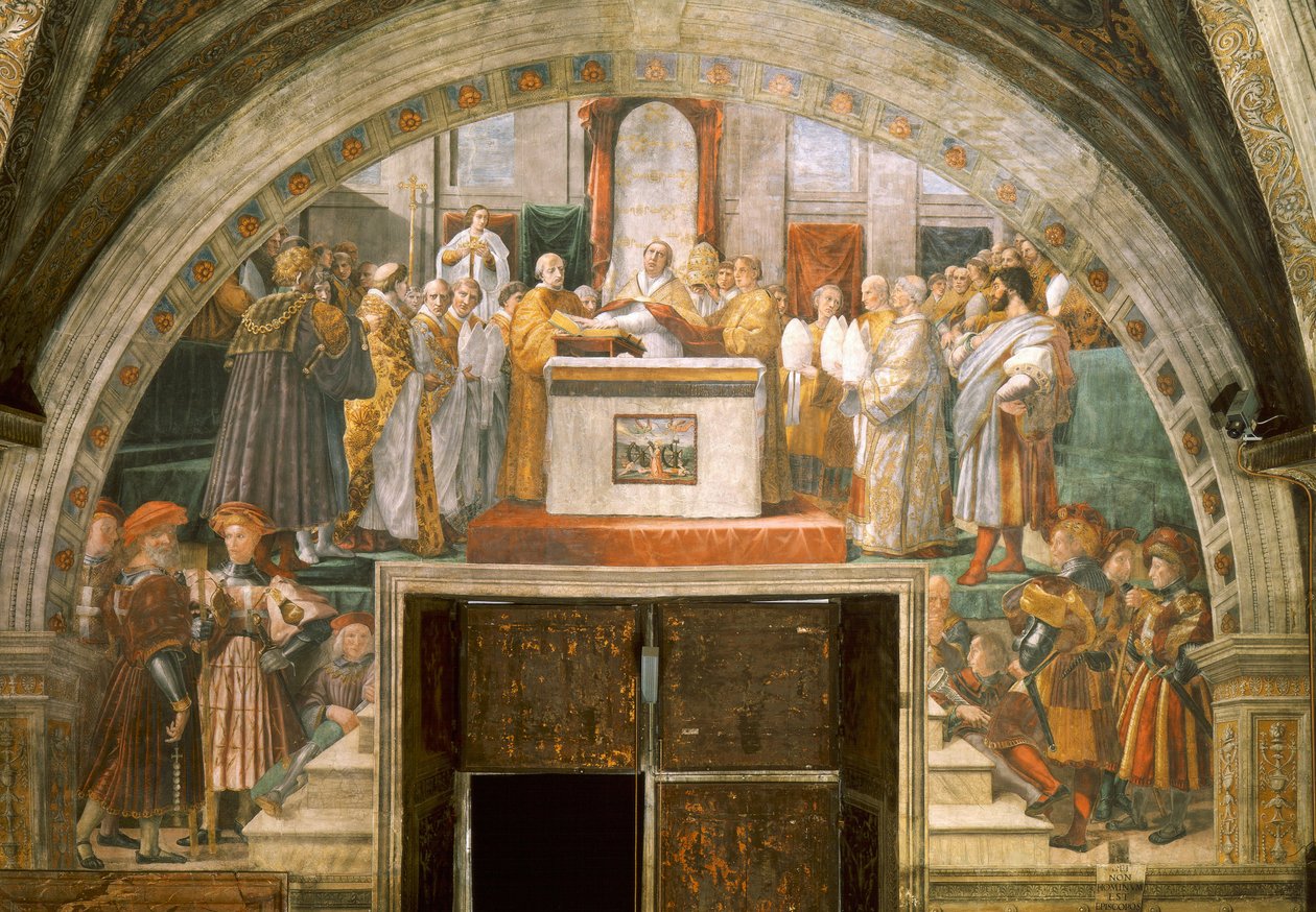 Justificación de León III av Raffaello Sanzio Raphael