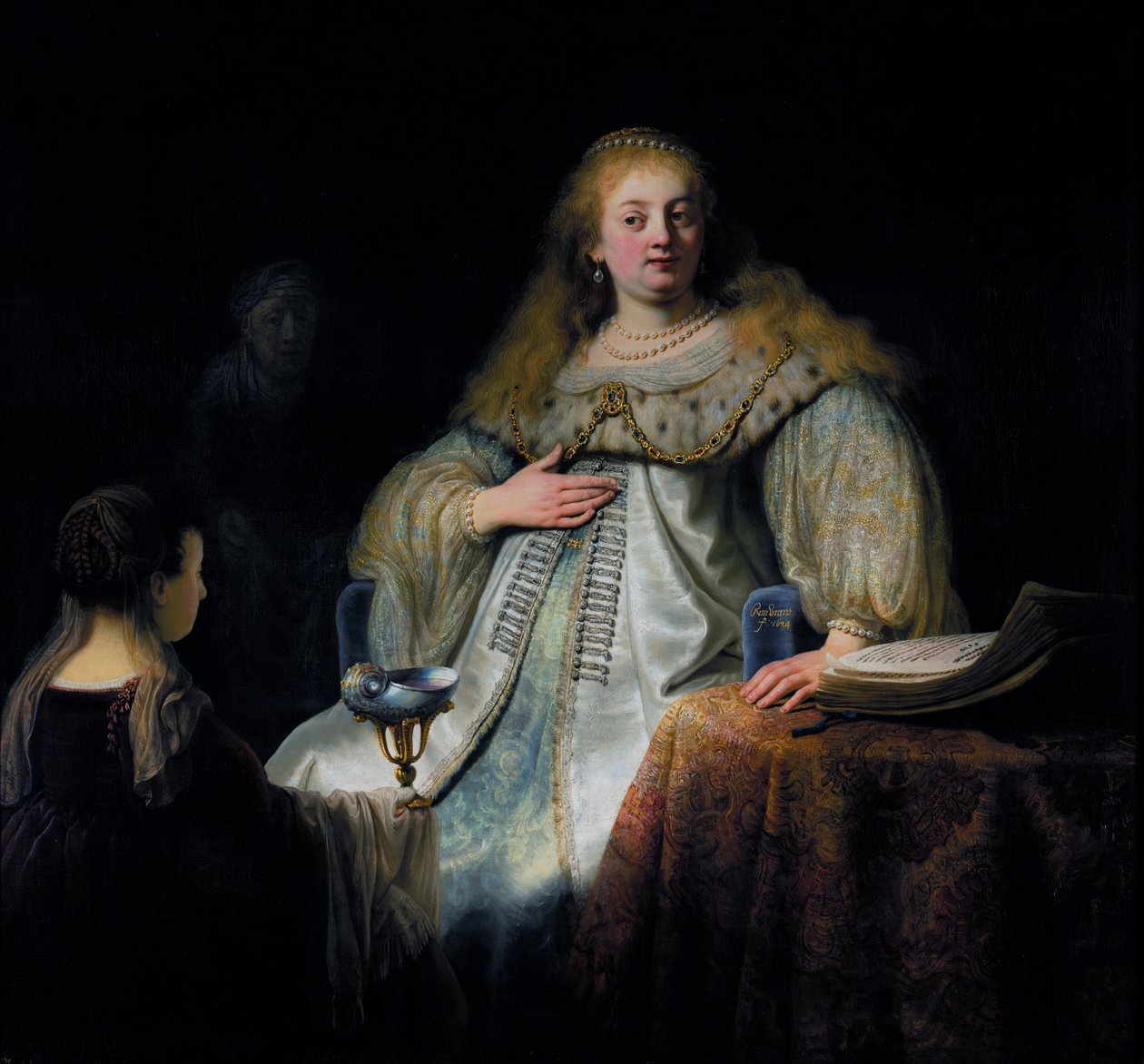 Sophonisba receives the cup of poison av Rembrandt van Rijn