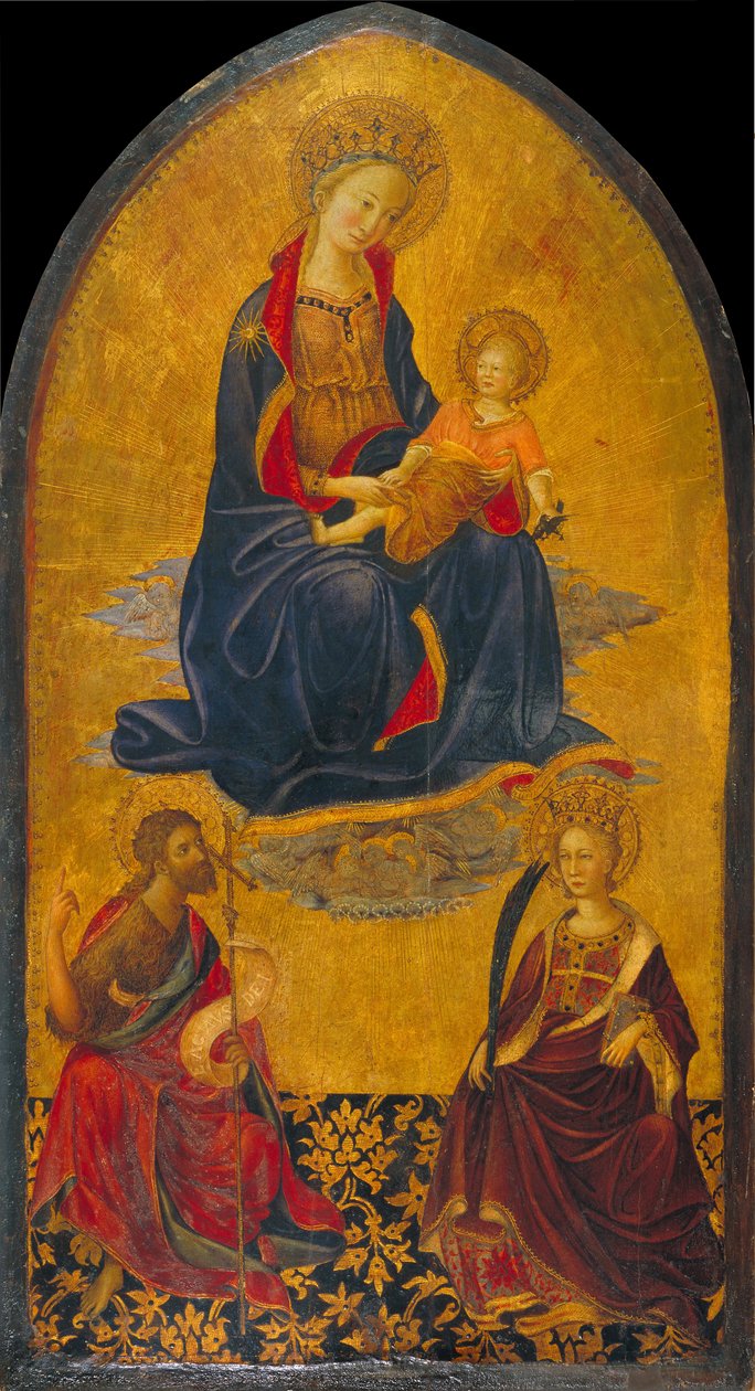 Adoration of the Virgin and Child by Saint John the Baptist and Saint Catherine  av Saint John