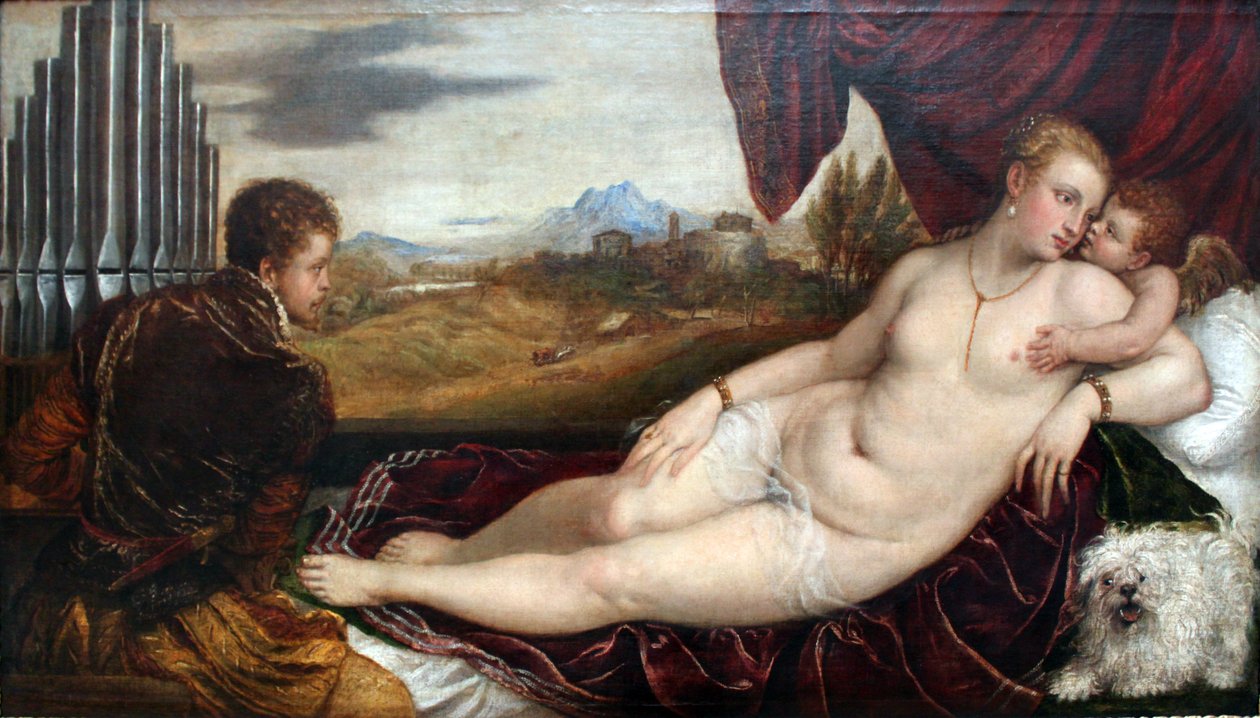 Venus med orgelspelaren av Tiziano Vecelli