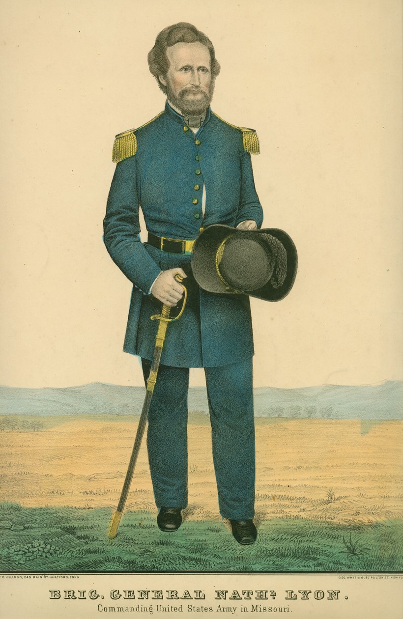 Brig. General Nathaniel Lyon. Commanding United States Army in Missouri. av Unknown