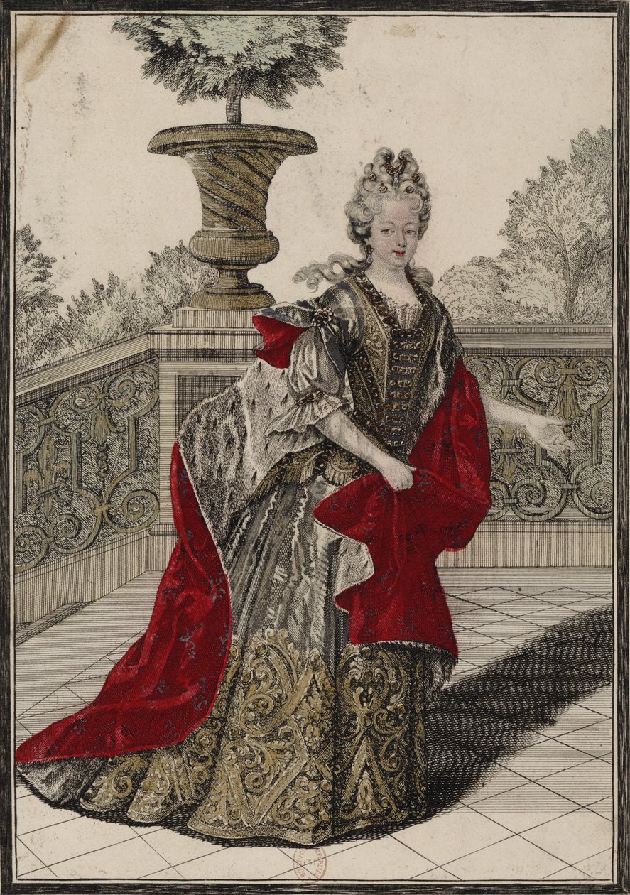 Marie Adélaïde av Savoyen medan hertiginnan av Bourgogne av Unknown
