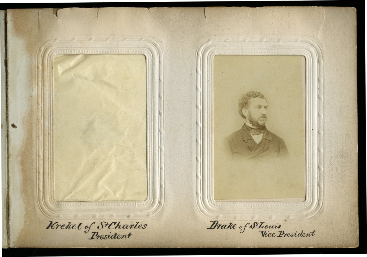 Missouri Constitutional Convention of 1865 Album page with Charles D. Drake av Unknown