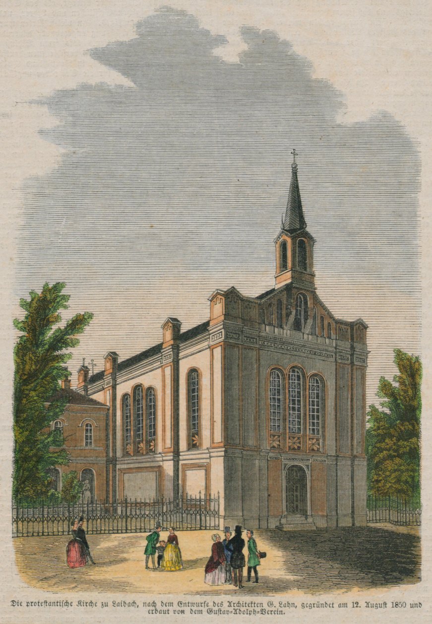 Primož Trubar Church in Ljubljana av Unknown