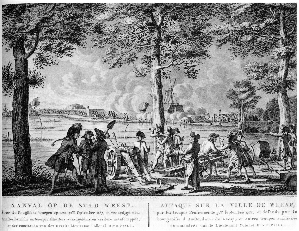 Preussisk attack mot Weesp, 1787 av Unknown