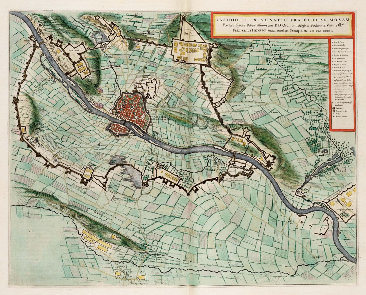 Siege and capture of Maastricht by Frederick Henry in 1632 av Unknown