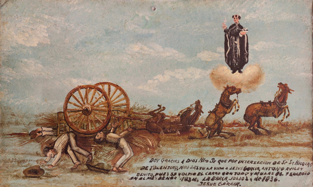 Votive offering dedicated to San Nicolás de Tolentino av Unknown