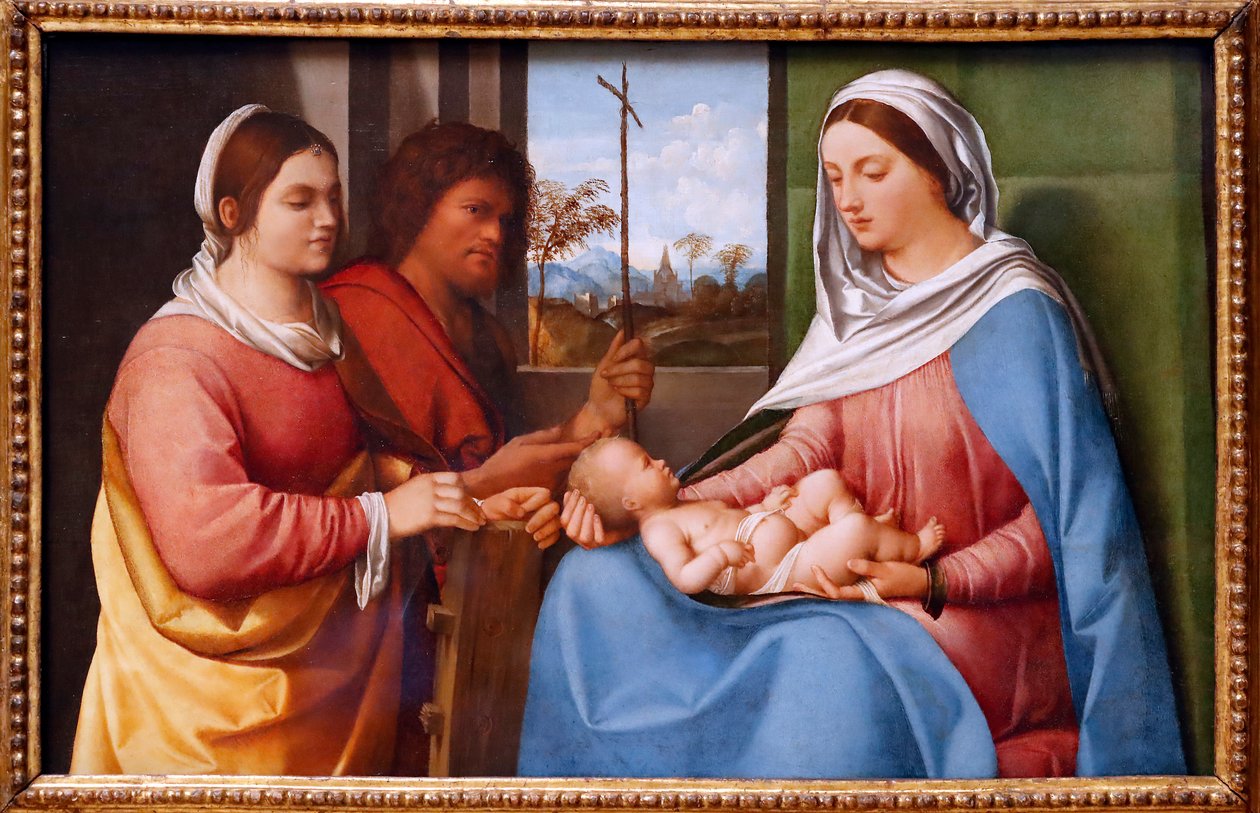 Jungfrun och barnet med de heliga Katarina av Alexandria och Johannes Döparen av Giorgione