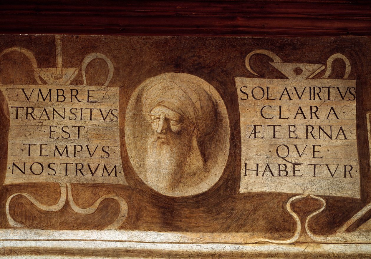 Detalj av Maximes - Fresco, slutet av 1400-talet av Giorgione