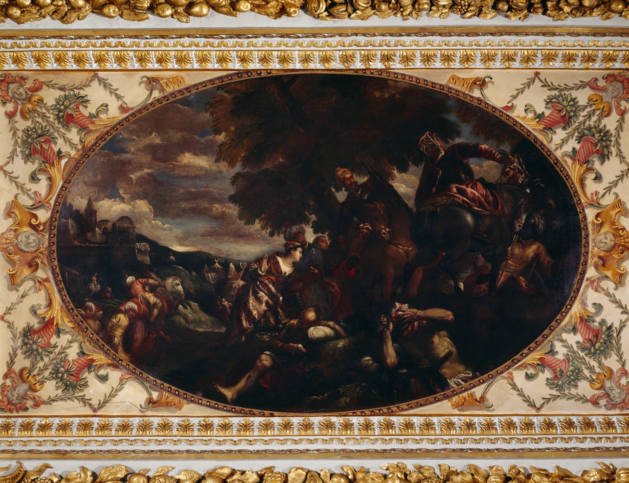 Försvaret av Scutari, galleritaket, Chiswick House, London (olja på duk) av (1528 88) (after) Veronese
