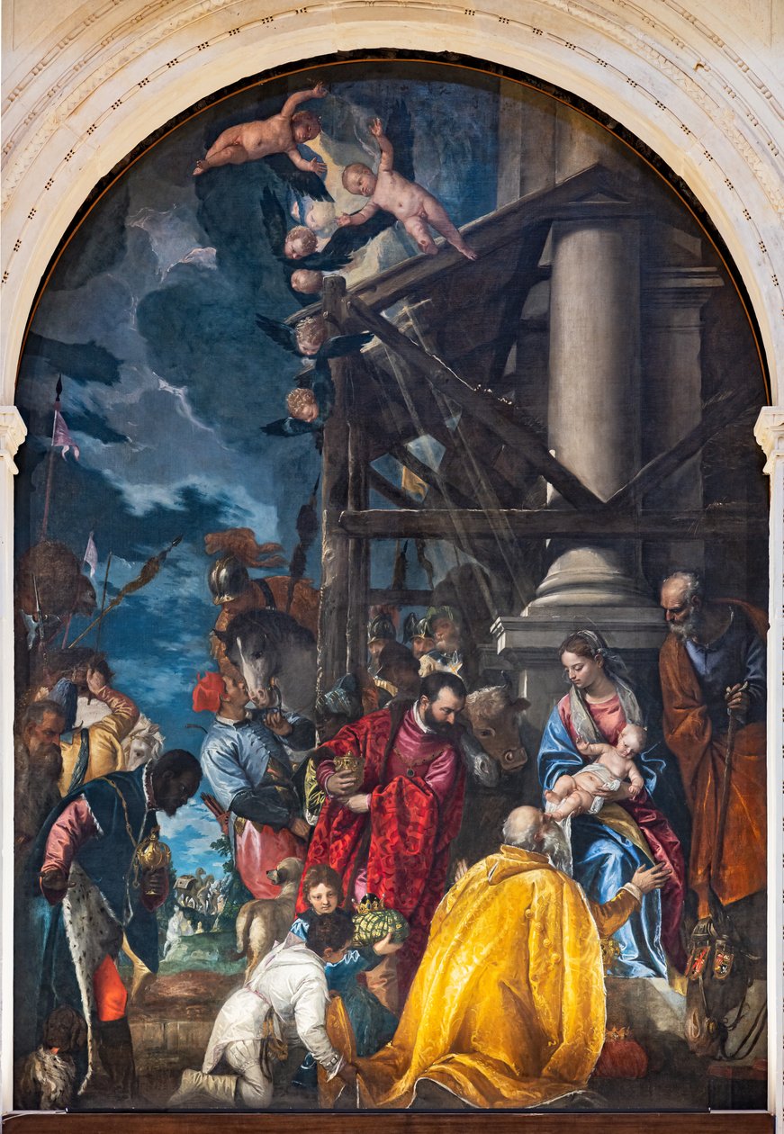 Tillbedjan av Magi av (1528 88) Veronese