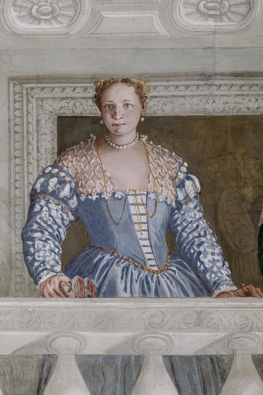 Donna Barbaro och hennes sjuksköterska, Hall of Olympus, detalj 2632651 av Veronese