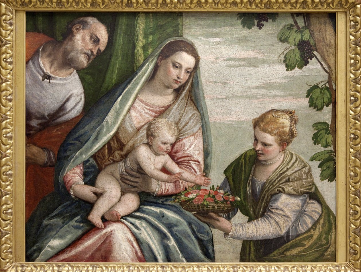 Helig familj med St. Dorothee, oljemålning på duk av Paolo Caliari dit Veronese (1528-1588). Fotografi, KIM Youngtae, Bordeaux, Musee des beaux arts de Bordeaux. av Veronese