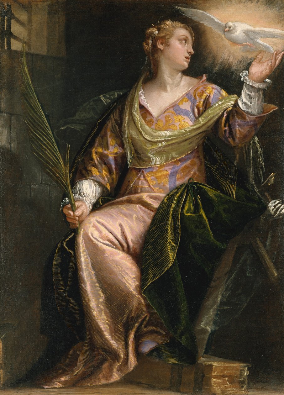 Den heliga Katarina av Alexandria i fängelset, ca 1580-5 (olja på duk) av Veronese