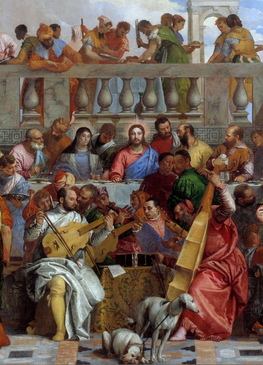 Central detalj av "" Les Noces de Cana (Le nozze di Cana)" av Veronese av Veronese