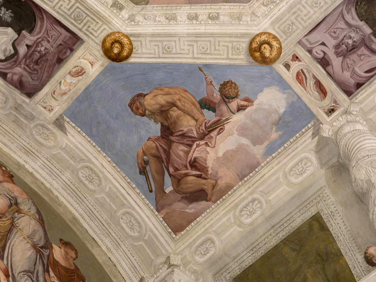 Paolo Caliari känd som Veronese, fresk, Villa Barbaro, Maser, Italien av Veronese