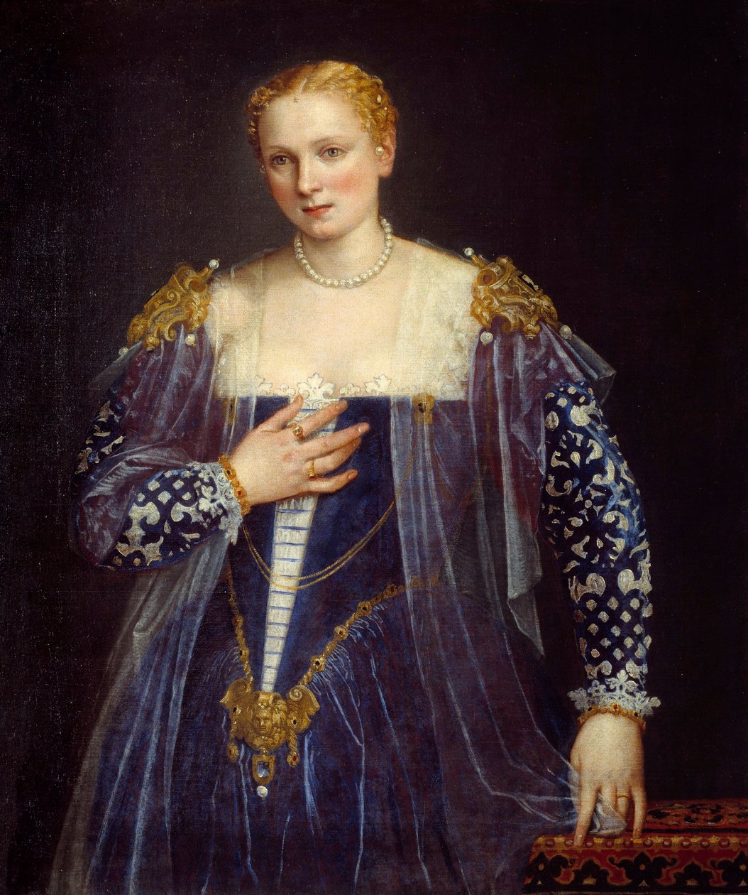 Porträtt av den vackra Nani-målningen av Paolo Veronese (1528-1588) 1500-talets sön. 1,19x1,03 m av Veronese