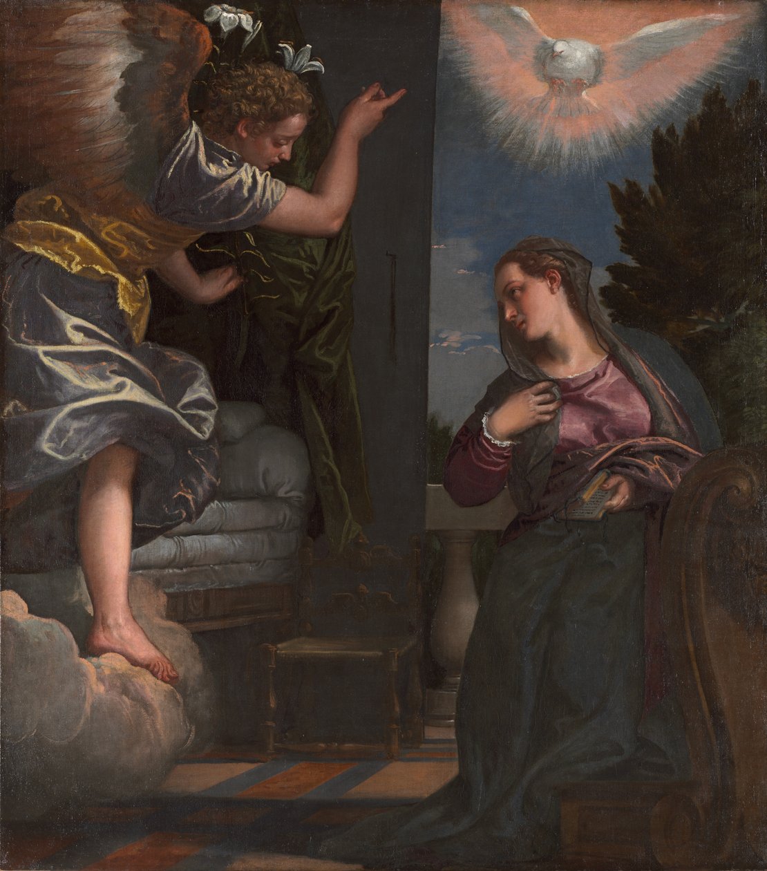 Bebådelsen, ca 1580 (olja på duk) av (1528 88) Veronese