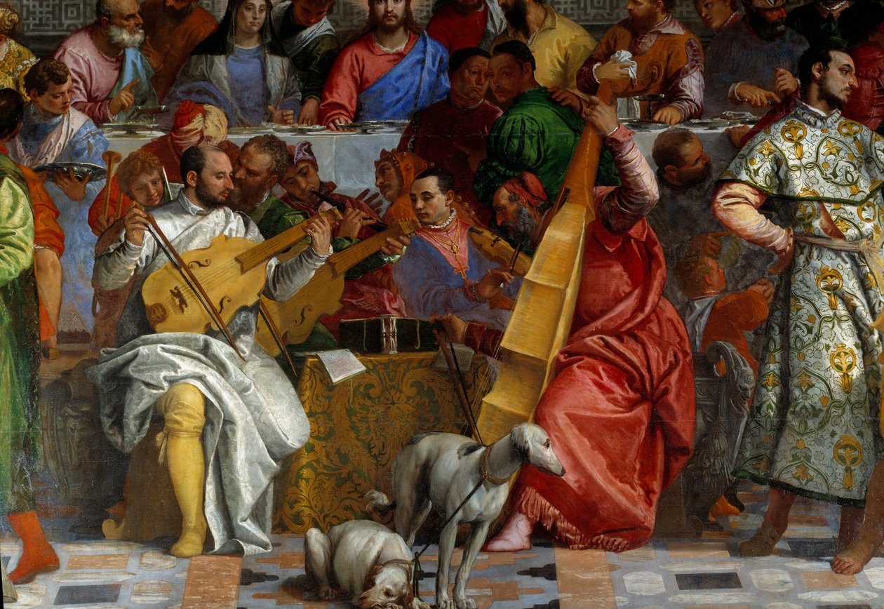 Kanas bröllop, detalj: musikerna. Fresk av Paolo Veronese (1528-1588) Ec. fre. av Veronese