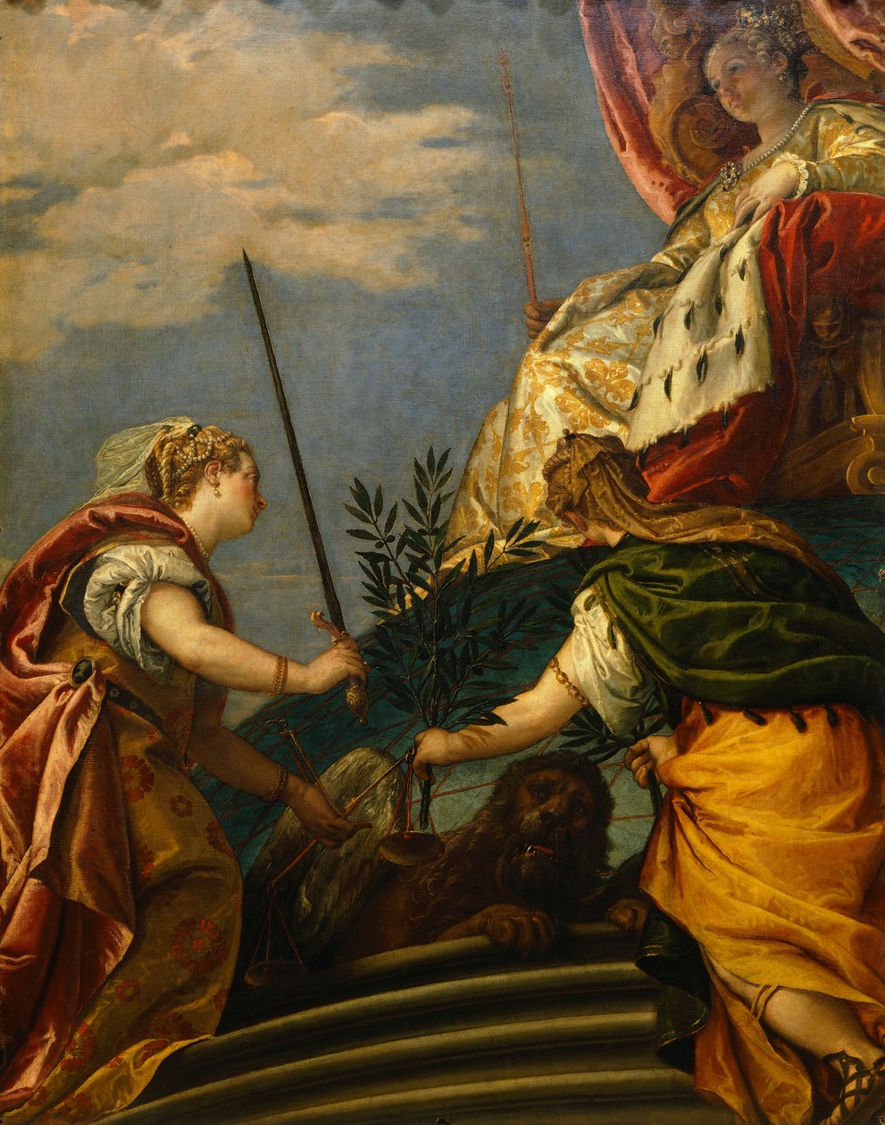 Venedig mellan ära och fred, av Paolo Caliari känd som Veronese (1528-1588), olja på duk av (1528 88) Veronese
