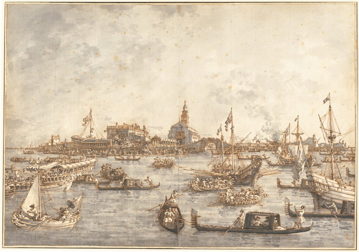Kristi himmelsfärdsdagsfestival i Venedig av (1697-1768) Canaletto