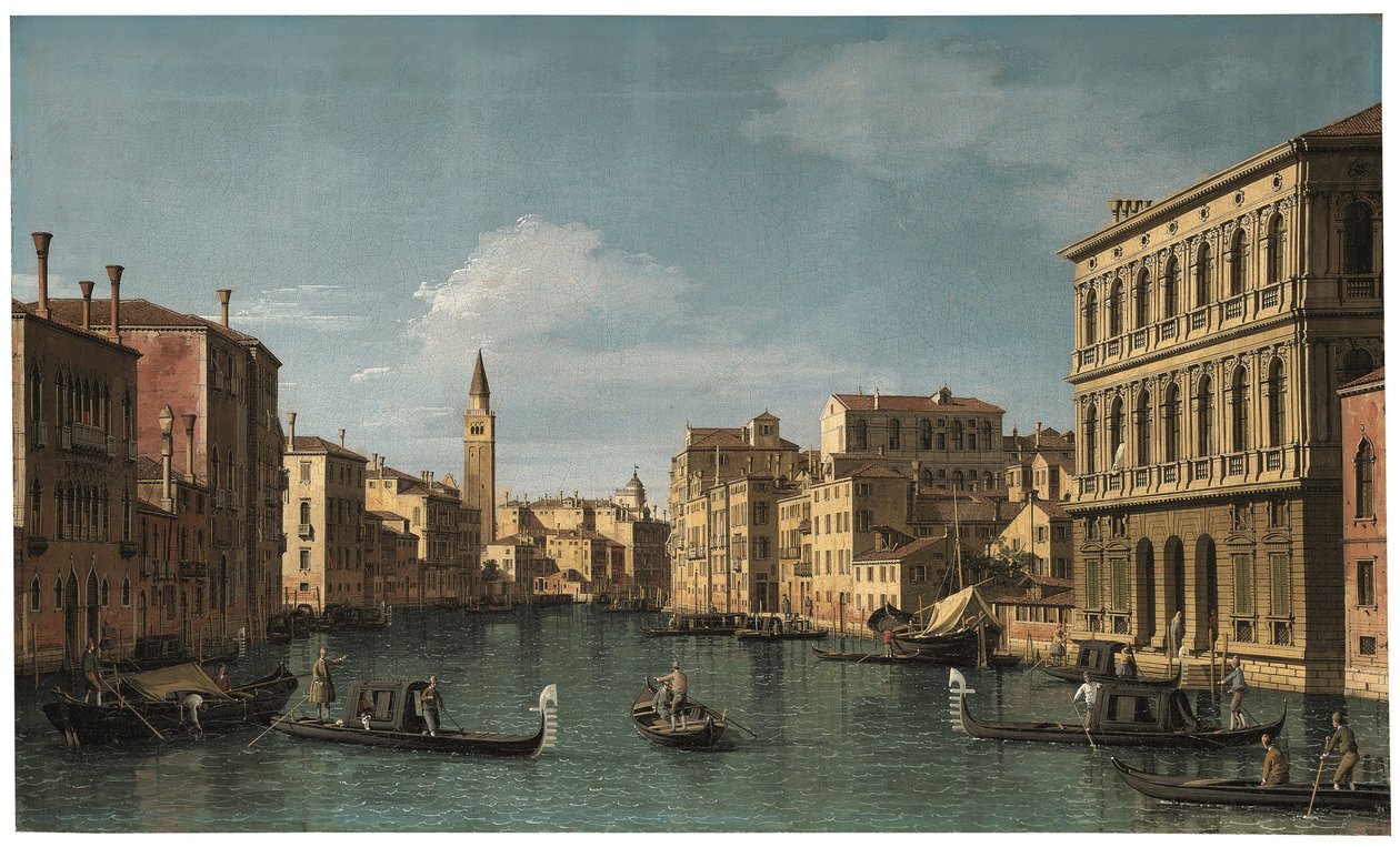 Canal Grande, Venedig, vy mot nordväst från Ca