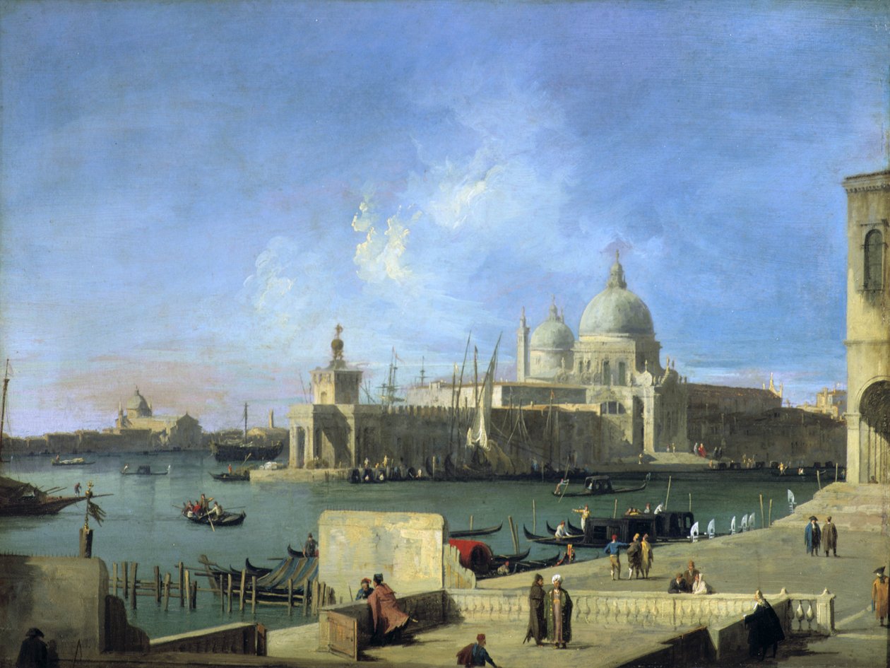 Utsikt över salut från ingången till Canal Grande