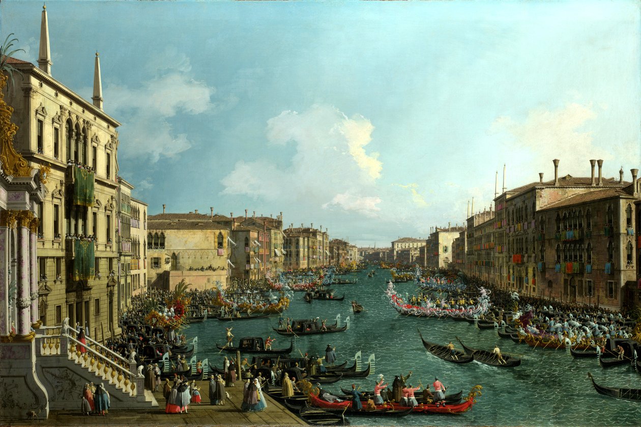 En regatta på Canal Grande, ca 1740 (olja på duk) av (1697 1768) Canaletto