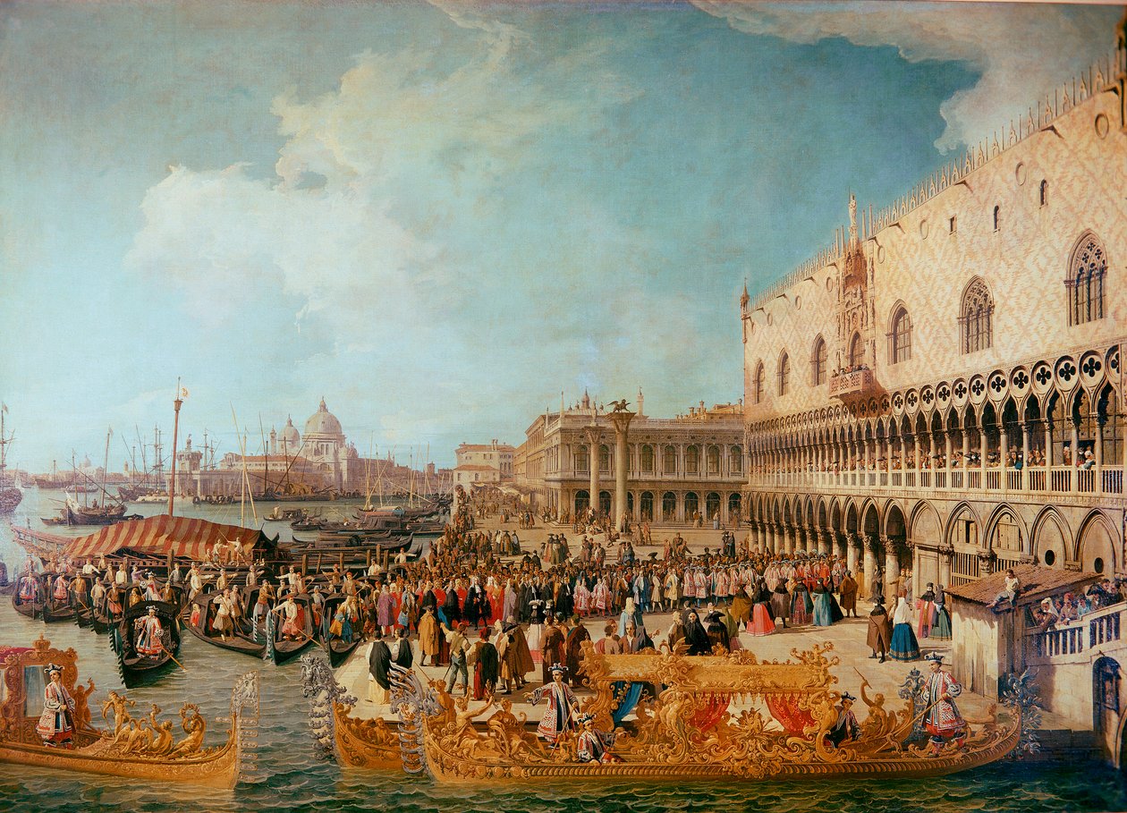 Giuseppe Bolagnos, ambassadör för kejsar Karl VI eller Karl av Habsburg (1685-1740) i republiken Venedig. Målning av Giovanni Antonio Canal vid Canaletto (1697-17). av Canaletto