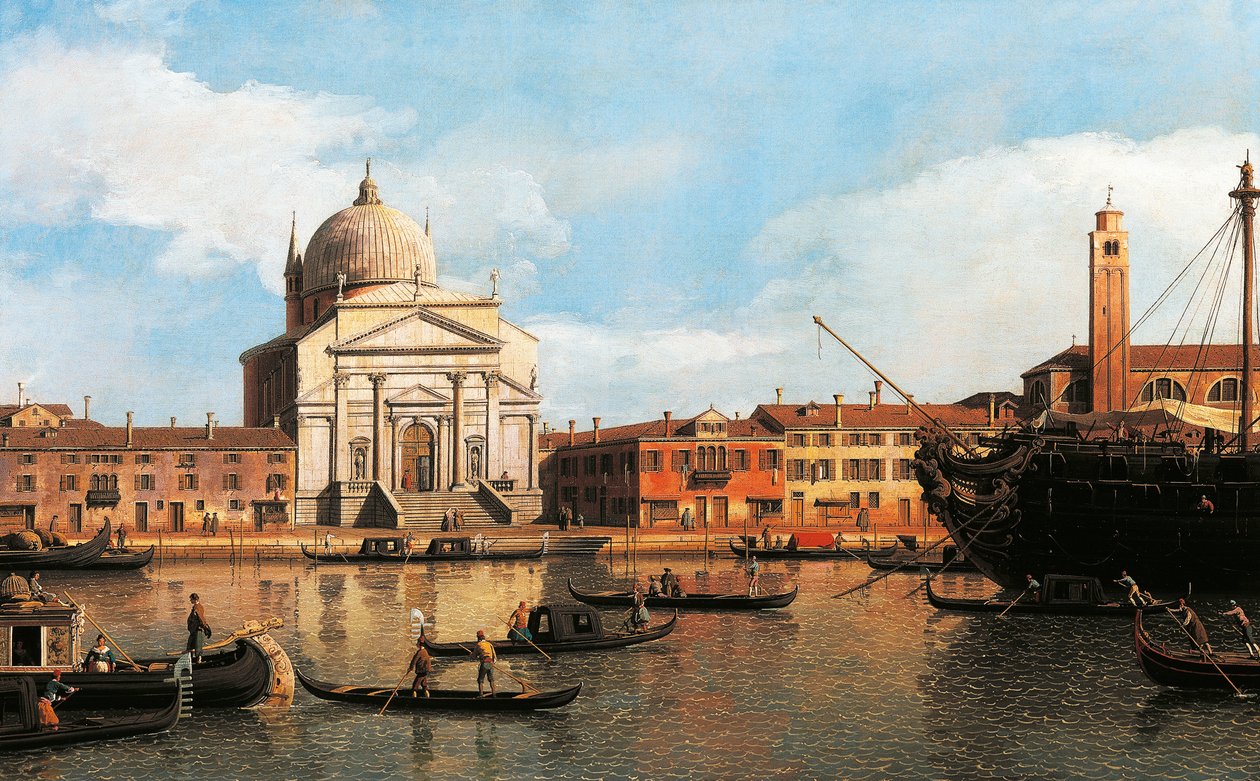 Vy över Kyrkan av Frälsaren och St James, Venedig av Canaletto