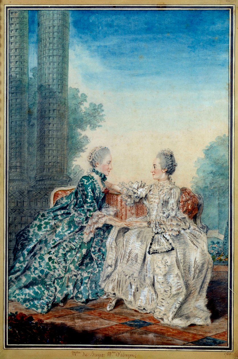 Porträtt av Madame de Breget och Madame d