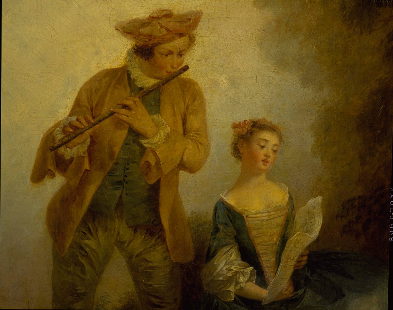 Tre döttrar till kompositören Joseph-Nicolas-Pancrace Royer (ca 1705-1755) som framför musik av balett Zaide av Carmontelle