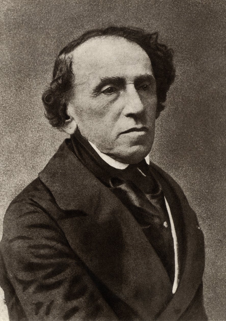 Giacomo Meyerbeer (1791-1864) (Jakob Liebmann Beer) tysk kompositör som bosatte sig i Paris och etablerade sig som en främsta kompositör av fransk storopera (s/v foto) av (1820 1910) Nadar