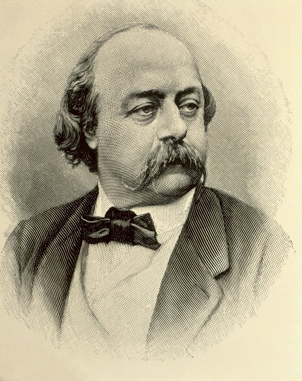 FLAUBERT, Gustave (1821-1880). Engelsk författare. Gravyr av (1820 1910) (after) Nadar